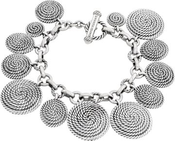 David Yurman Cable Coil charm bracelet in sterling silver