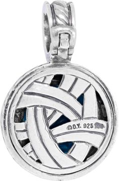 David Yurman Cerise Blue Topaz &amp; Diamond Enhancer Pendant