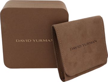 David Yurman Chevron Cross Pendant And Box Chain In Sterling Silver