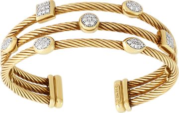 David Yurman Confetti 3-Row Cuff Bracelet in 18k yellow gold David Yurman Confetti 3-Row Cuff Bracelet in 18k yellow gold