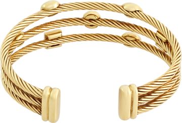 David Yurman Confetti 3-Row Cuff Bracelet in 18k yellow gold