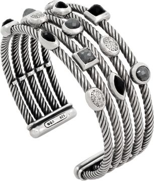 David Yurman Confetti Five Row Cuff In Sterling Silver