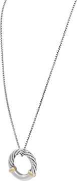 David Yurman Donut circle necklace in sterling silver and gold