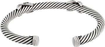 David Yurman Double X Cable Bracelet Sterling Silver and 18k