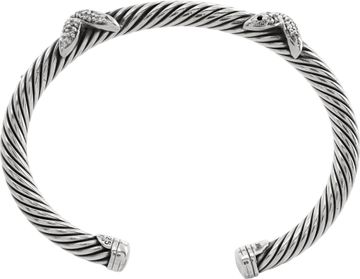 David Yurman Double X Cable Bracelet Sterling Silver and 18k