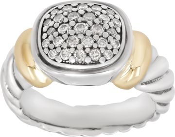 David Yurman in sterling silver with diamond accents. David Yurman in sterling silver with diamond accents. Ring Collection