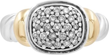 David Yurman in sterling silver with diamond accents.