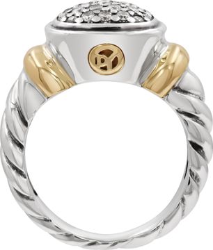 David Yurman in sterling silver with diamond accents.