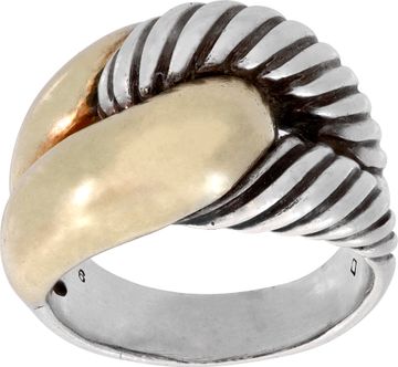 David Yurman Labyrinth ring in sterling silver and 14k yellow gold Ring Collection