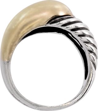 David Yurman Labyrinth ring in sterling silver and 14k yellow gold