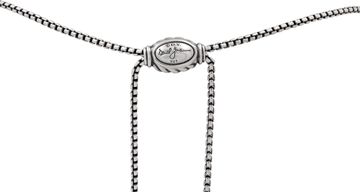 David Yurman Lariat Necklace in sterling silver with green gemstones