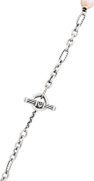 David Yurman pearl necklace in sterling silver and  18k Yellow gold