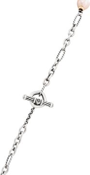 David Yurman long Sterling Silver  chain/necklace with 18k Yellow Gold Chain/Necklace With Toggle Clasp.