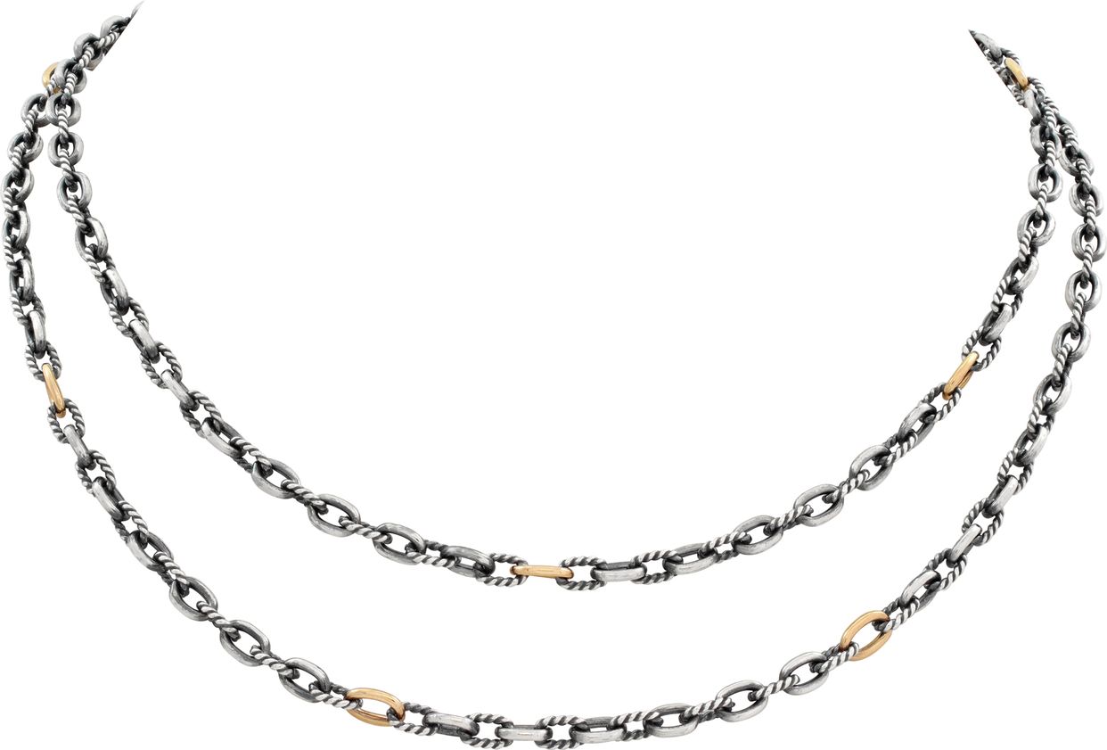 925 Sterling Silver David Yurman Menu2019s Designer Necklace