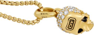 David Yurman Memento Mori Skull And Chain In 18k Yellow Gold