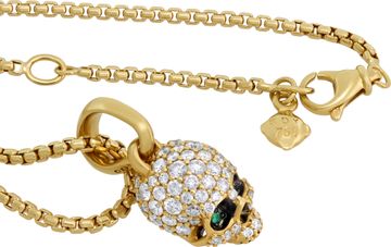 David Yurman Memento Mori Skull And Chain In 18k Yellow Gold
