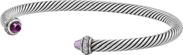 David Yurman Micro Cable Flex sterling silver & 14k yellow gold Amethyst