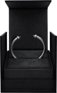 David Yurman Micro Cable Flex sterling silver & 14k yellow gold Amethyst