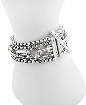 David Yurman Multi Row Chain Bracelet in sterling silver