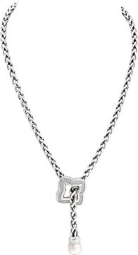 David Yurman Natural Diamond Lariat sterling silver necklace