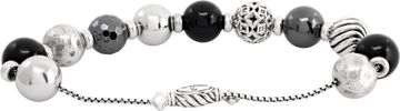 David Yurman Onyx & Hematine elemnt bead bracelet