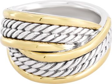 David Yurman Yellow Gold and Sterling Silver Ring