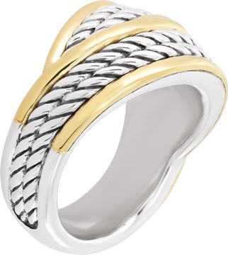 David Yurman Yellow Gold and Sterling Silver Ring