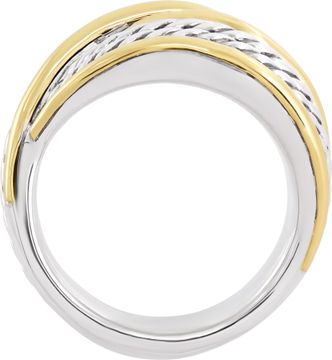 David Yurman Yellow Gold and Sterling Silver Ring