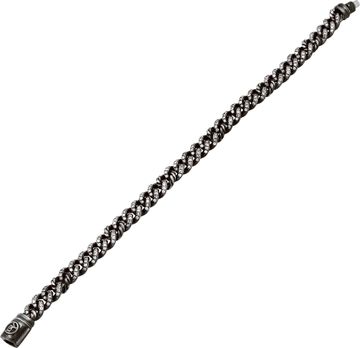 David Yurman pave diamond link bracelet in black rhodium plated sterling silver