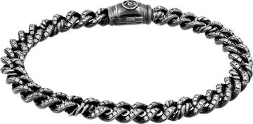 David Yurman pave diamond link bracelet in black rhodium plated sterling silver Bracelet Collection