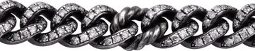 David Yurman Pave Diamond Link Bracelet In Black Rhodium Plated Sterling Silver