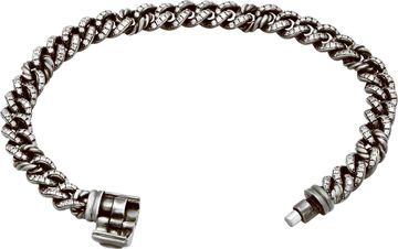 David Yurman pave diamond link bracelet in black rhodium plated sterling silver