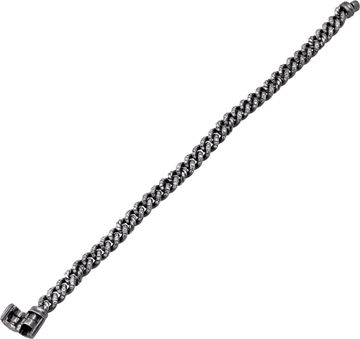 David Yurman Pave Diamond Link Bracelet In Black Rhodium Plated Sterling Silver