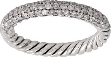 David Yurman pave stack ring in starling silver with diamonds Ring Collection