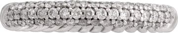David Yurman pave stack ring in starling silver with diamonds
