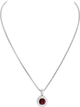 David Yurman Petit Albion garnet and diamonds pendant on chain