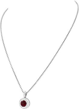 David Yurman Petit Albion garnet and diamonds pendant on chain