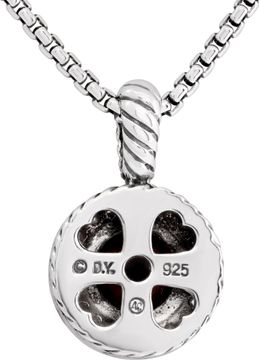 David Yurman Petit Albion garnet and diamonds pendant on chain