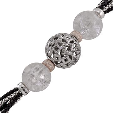 David Yurman Quatrefoil in sterling silver with Quartz crystal and diamonds