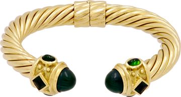 David Yurman Renaissance bracelet in 18k yellow gold green malachite David Yurman Renaissance bracelet in 18k yellow gold green malachite Bracelet Collection