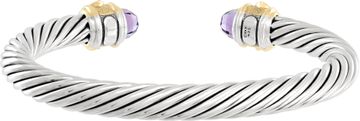 David Yurman Renaissance cable cuff bracelet in 14k yellow gold and sterling silver