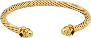 David Yurman Renaissance CableSpira emerald bracelet in 18k yellow gold David Yurman Renaissance CableSpira emerald bracelet in 18k yellow gold Bracelet Collection
