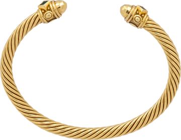 David Yurman Renaissance CableSpira emerald bracelet in 18k yellow gold