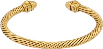 David Yurman Renaissance CableSpira emerald bracelet in 18k yellow gold