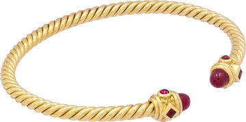 David Yurman Renaissance CableSpira Ruby Bracelet in 18k yellow gold