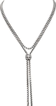 David Yurman Renaissance Tassel Necklace Sterling SIlver with Diamonds