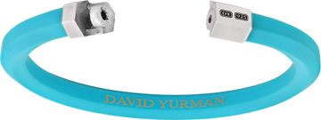 David Yurman Rubber Hex Bangle Bracelet light blue