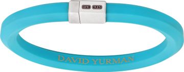David Yurman Rubber Hex Bangle Bracelet light blue