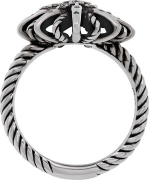 David Yurman Starburst Ring in sterling silver with diamonds