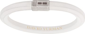 David Yurman sterling silver and white rubber bracelet